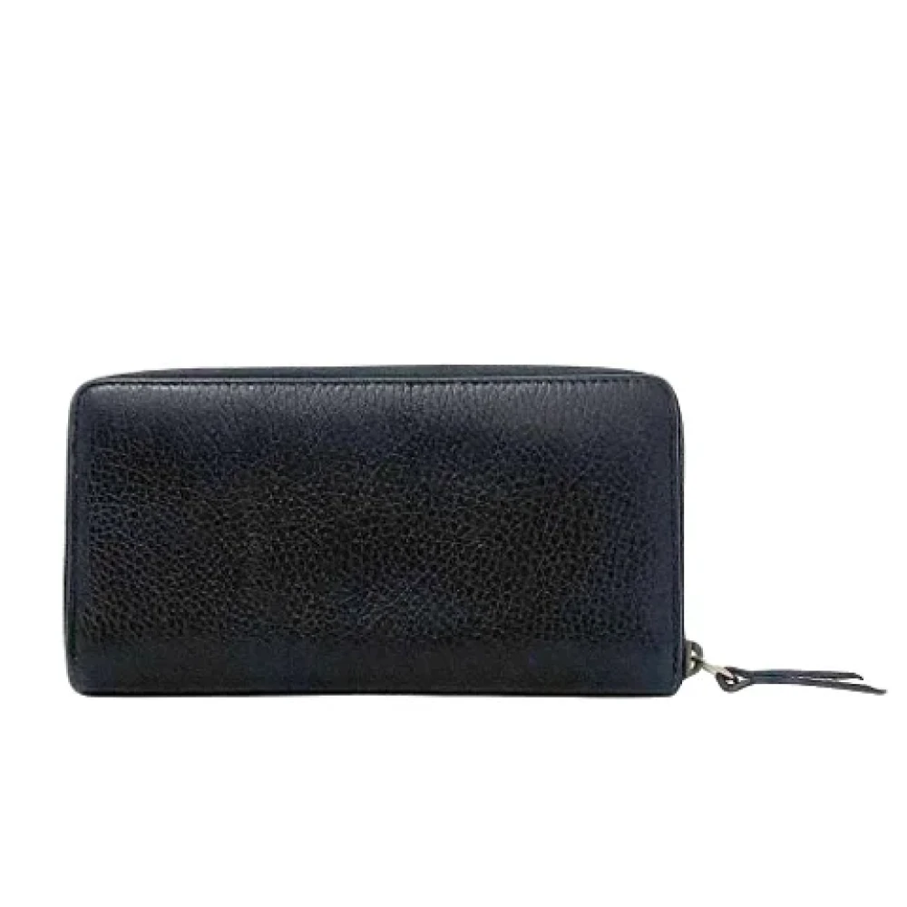 Gucci Vintage Pre-owned Leather wallets Black Dames
