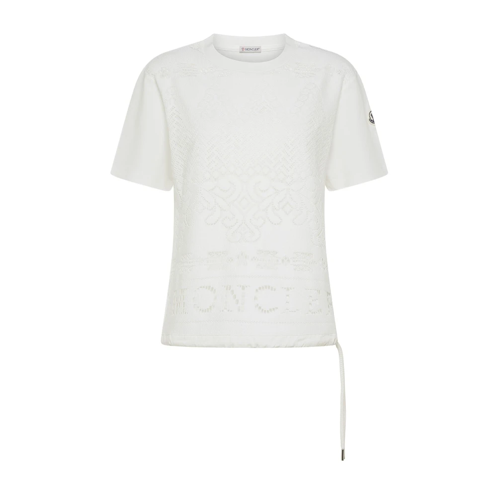 Moncler Witte T-shirts en Polos White Dames