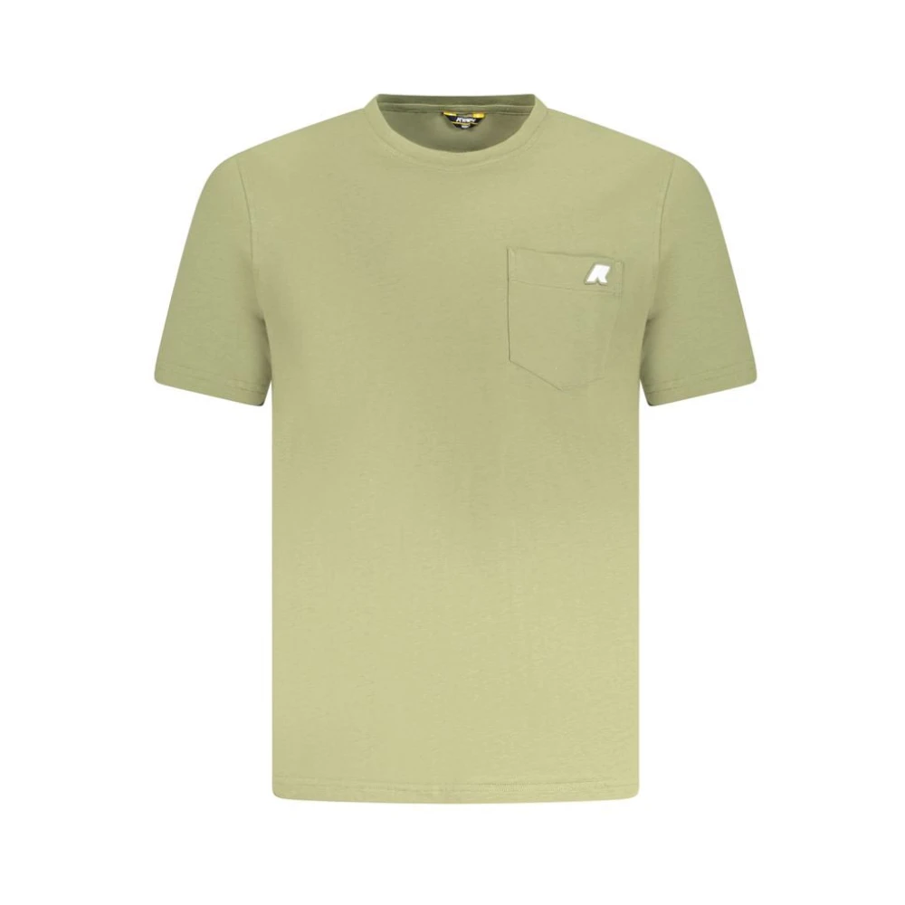 K-Way Men's Green Cotton T-Shirt With Pocket