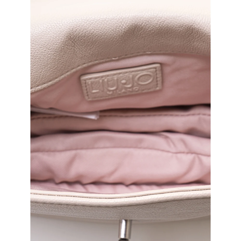 Liu Jo Stijlvolle Messenger Tas met Klepsluiting Beige Dames
