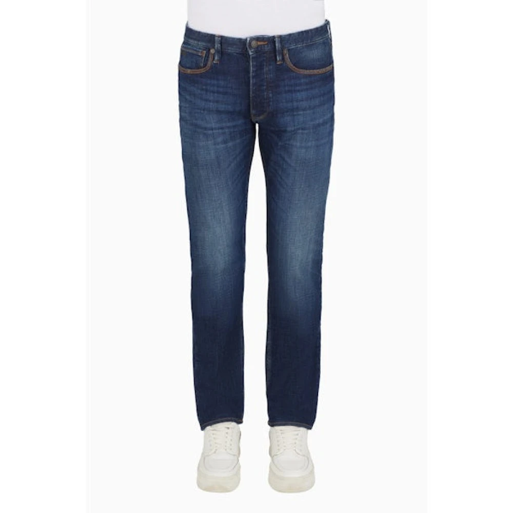 Emporio Armani Slim Fit Denim Blauwe Jeans Blue Heren