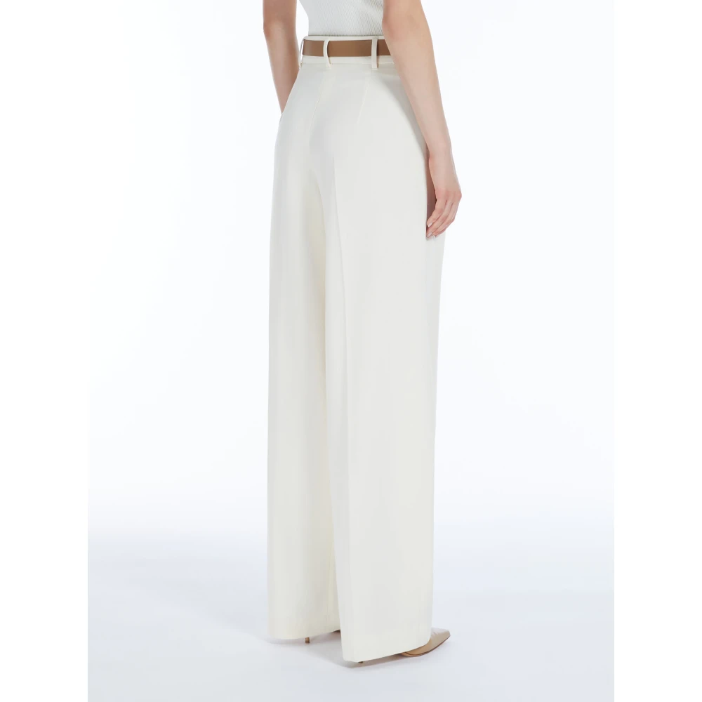 Max Mara Studio Witte Wijde Broek voor Moderne Vrouw White Dames