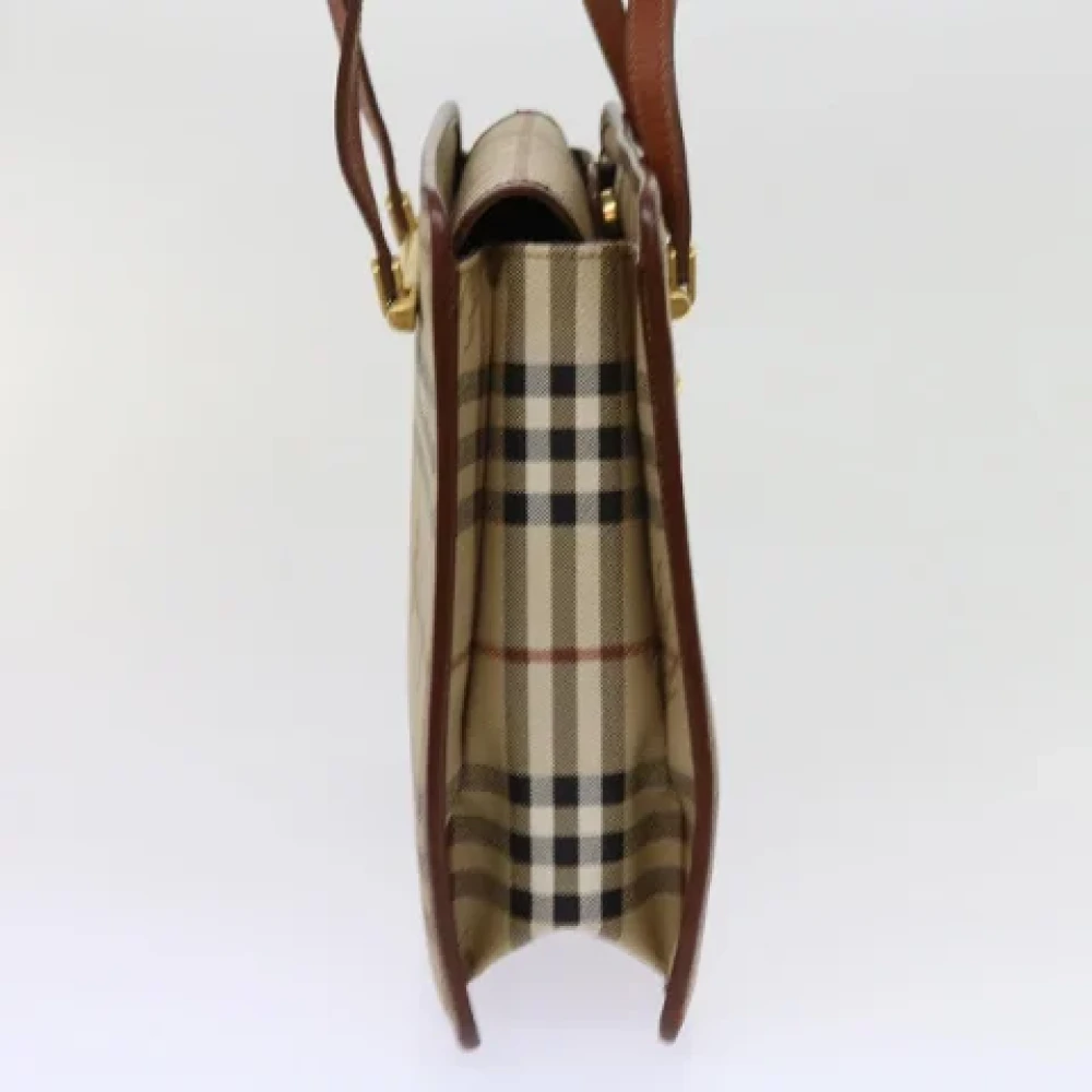 Burberry Vintage Pre-owned Leather shoulder-bags Beige Dames