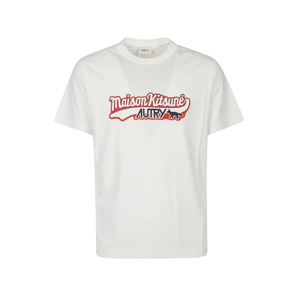 Autry Men's White Per Maison Kitsune T-Shirt - T-Shirts - M - Tops