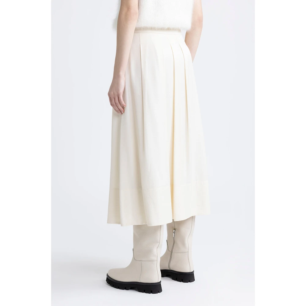 PESERICO Zachte touch viscose mix rok Beige Dames