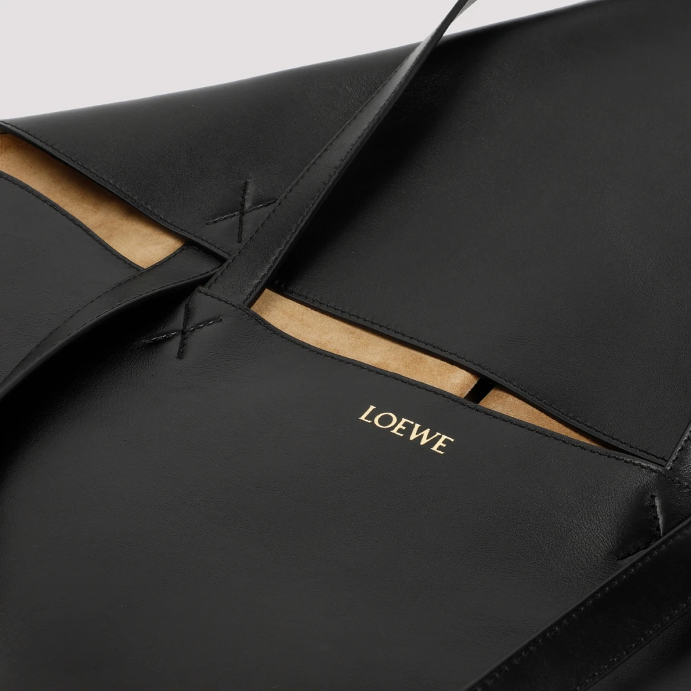 Loewe Puzzle Fold Large Tote Tas Black Heren