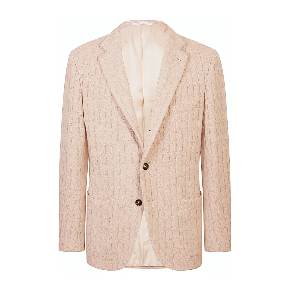 Eleventy Mannelijk Beige Jassen Heren, M, Wol, Kasjmierwollen Jas Slim Fit