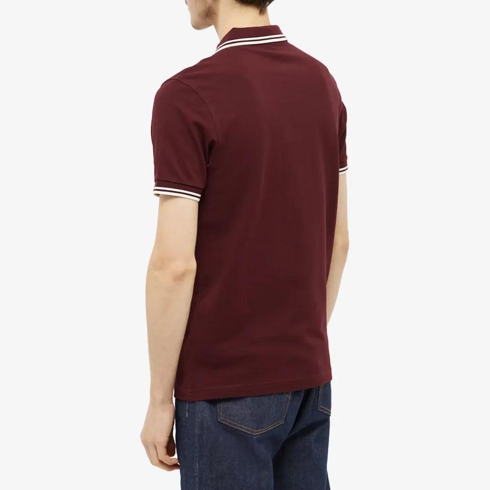 Fred Perry Slim Fit Twin Tipped Polo Eigentijds Model Red Heren