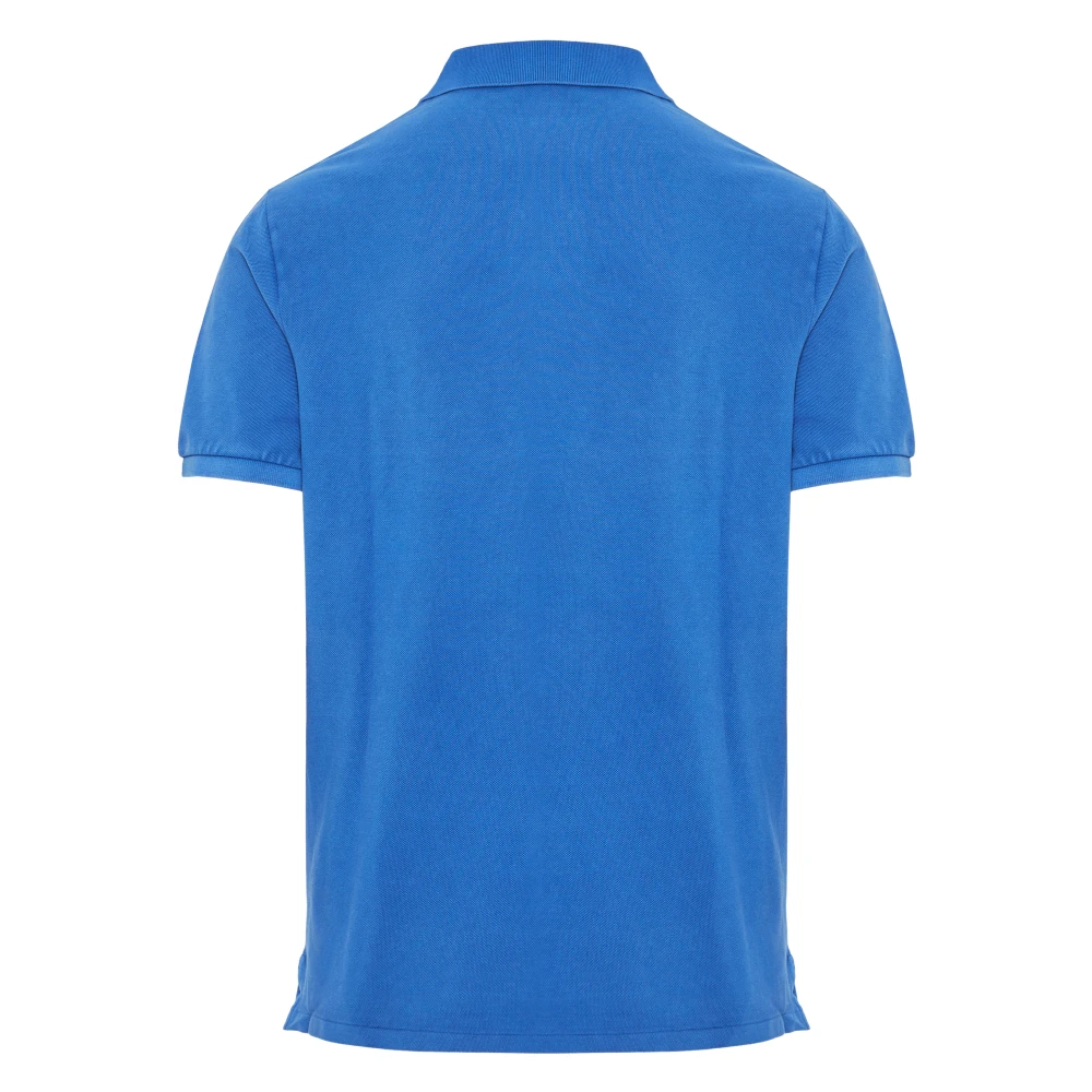Polo Ralph Lauren Geborduurde 'Polo Bear' Katoenen Poloshirt Blue Heren