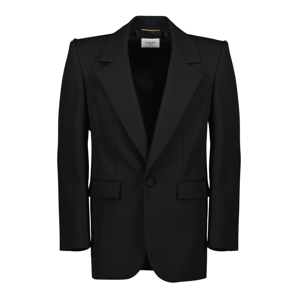 Saint Laurent Men's Black Wool Blazer