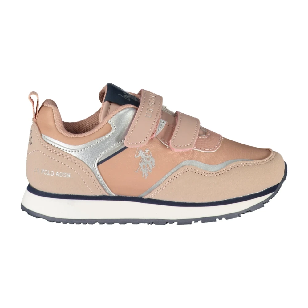 U.s. Polo Assn. Girls Pink Kids Sneakers, 31 Eu, Sporty Kids Trainers With Contrast Details