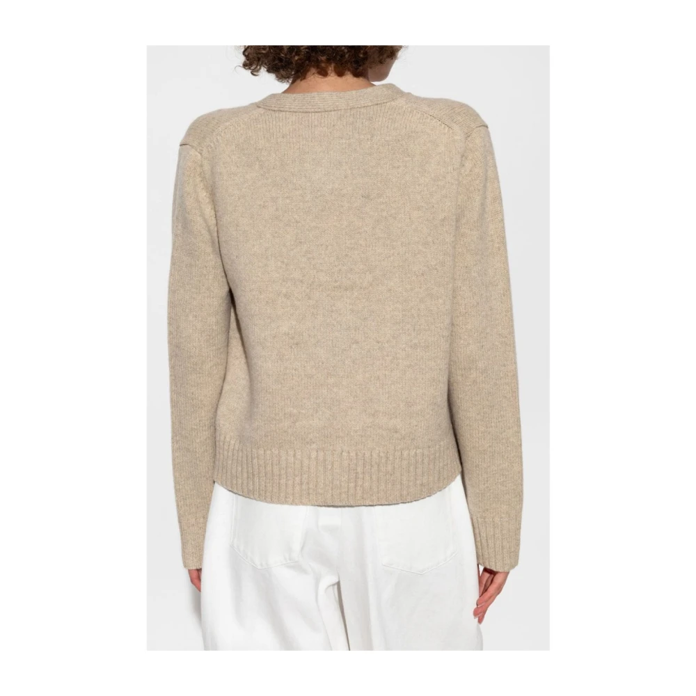 TORY BURCH Beige Wol V-Hals Trui Beige Dames