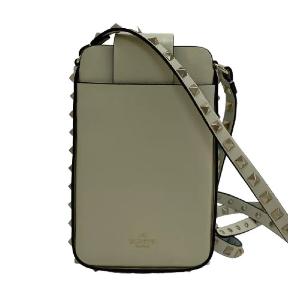 Valentino Vintage Pre-owned Fabric shoulder-bags Beige Dames