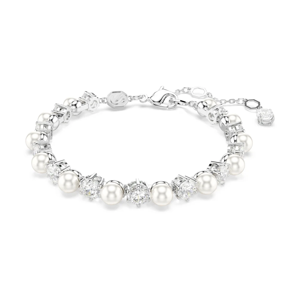 Swarovski Pulsera De Cristal Plateado Matrix Accessories Mujer Gris  Pulsera De Cristal Plateado Matrix