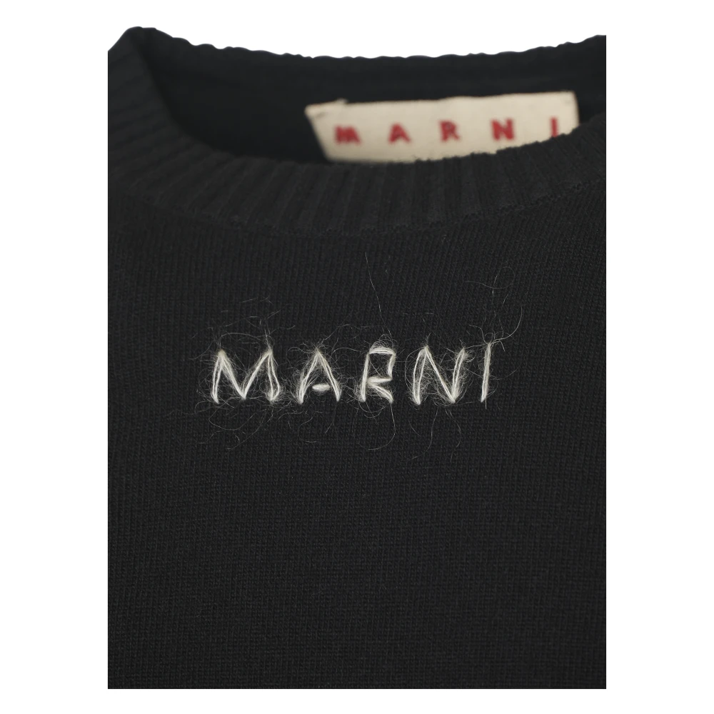 Marni Zwarte Rondehals Sweater Black Heren