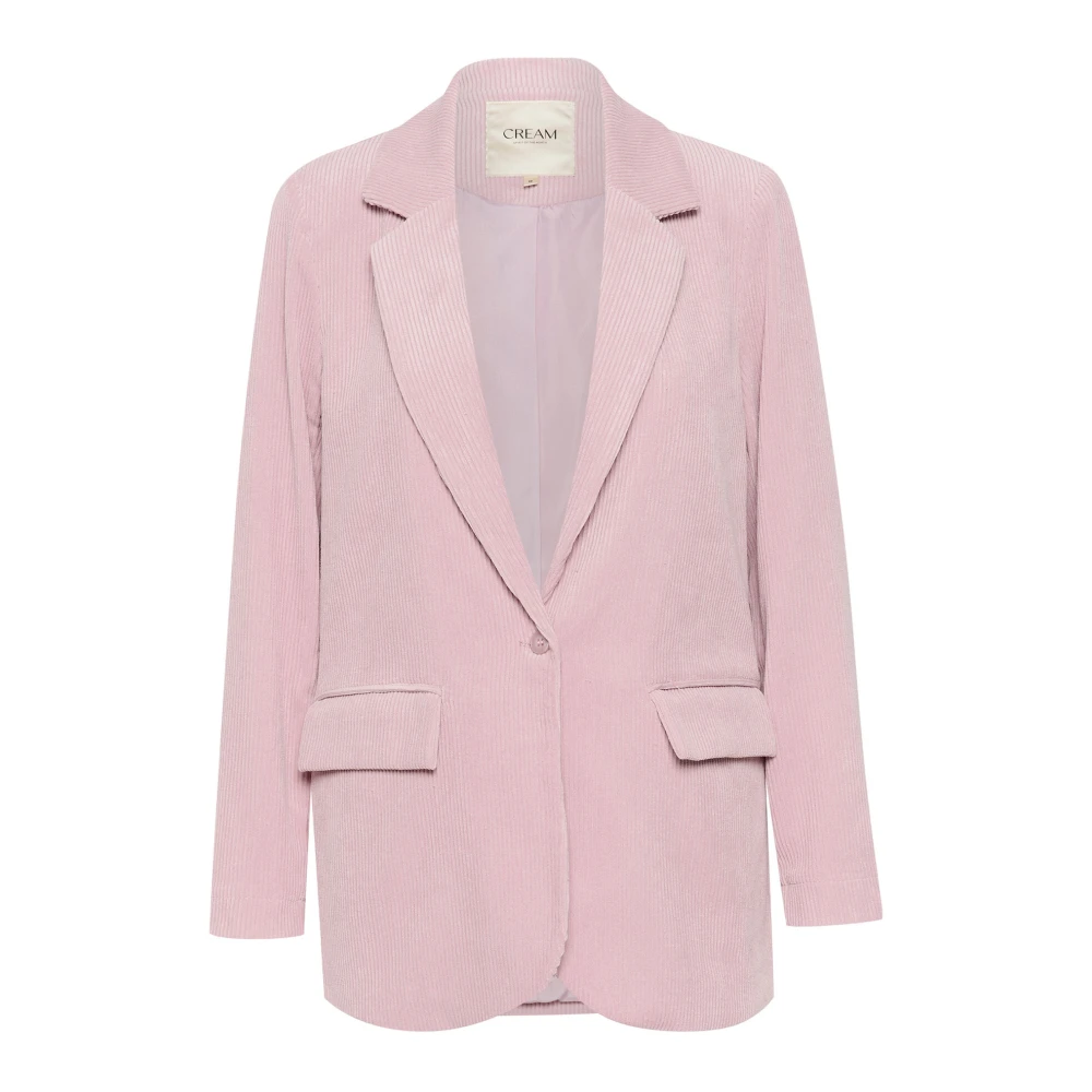 Cream Lange Mouw Blazer Jas Dawn Pink Dames