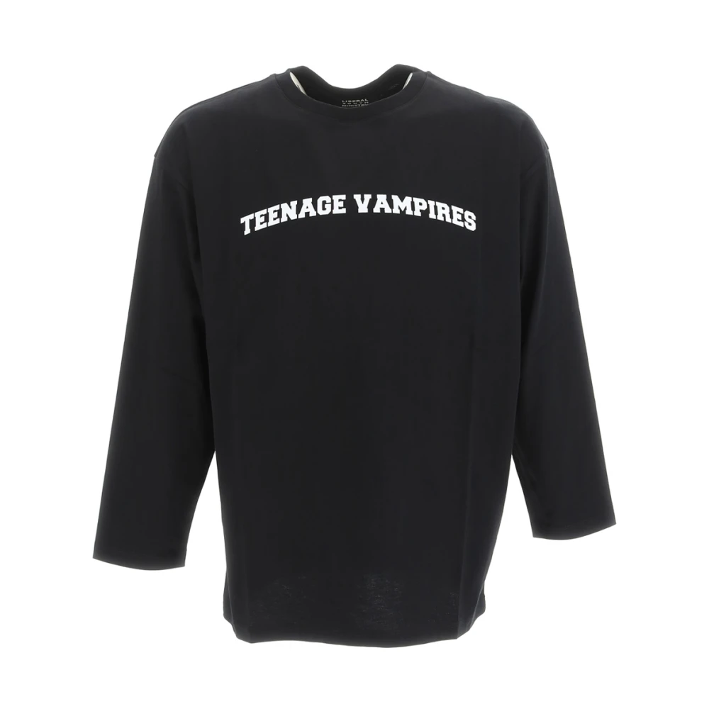 Liberal Youth Ministry Lange Mouw T-Shirt Black Heren