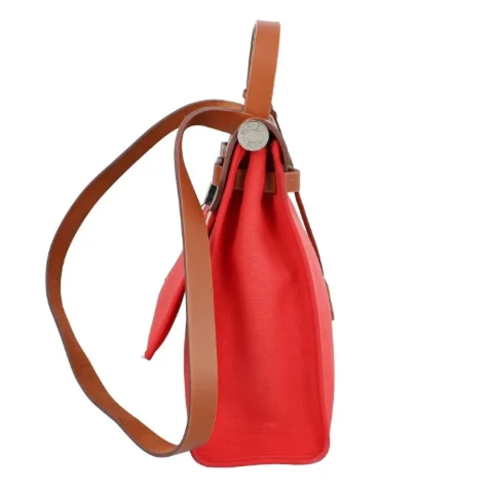 Hermès Vintage Pre-owned Canvas handbags Red Dames