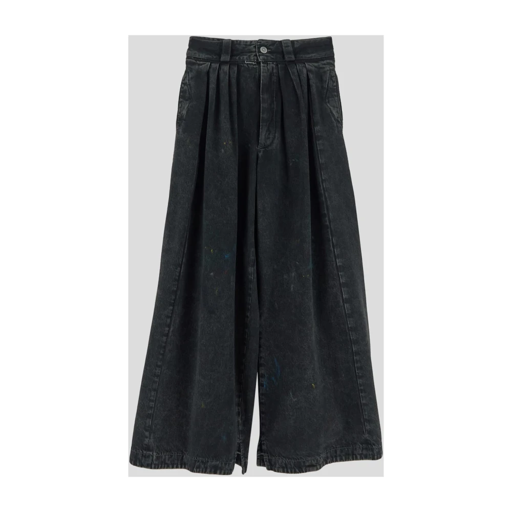 Maison Margiela Zwarte Katoenen Jeans Black Dames