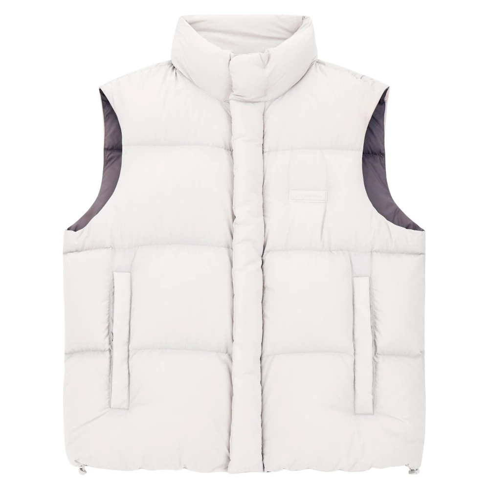 Armani Exchange Mannelijk Wit Jassen Heren, L, Down Vest