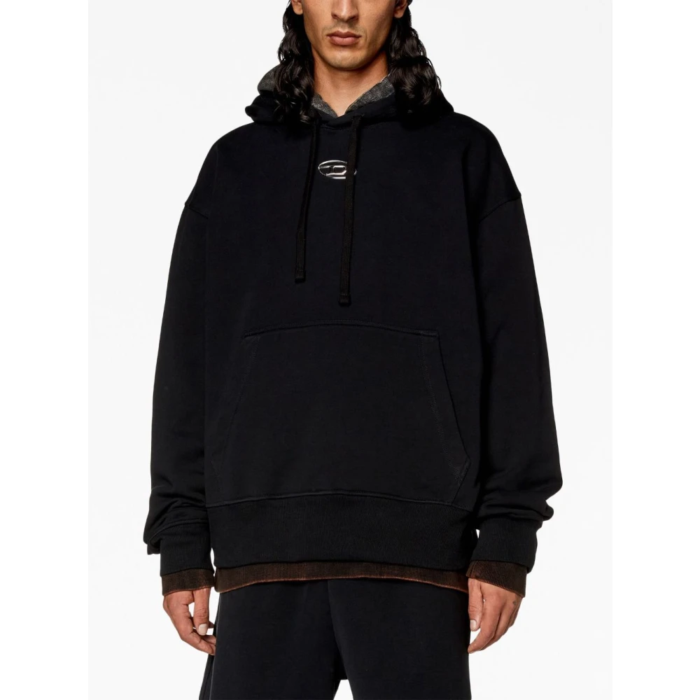 Diesel Hoodie met S-Macs-Od kenmerken Black Heren