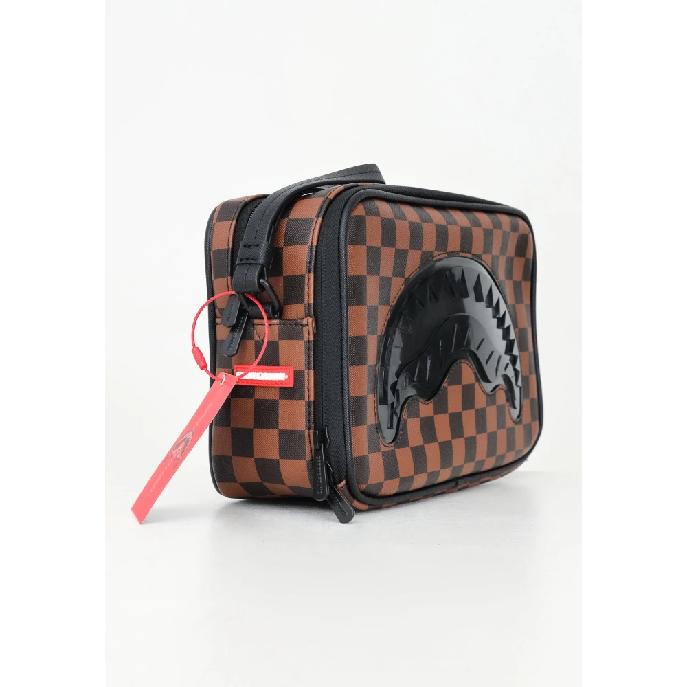Sprayground Transparante Rubberen Haai Toilettas Brown Dames