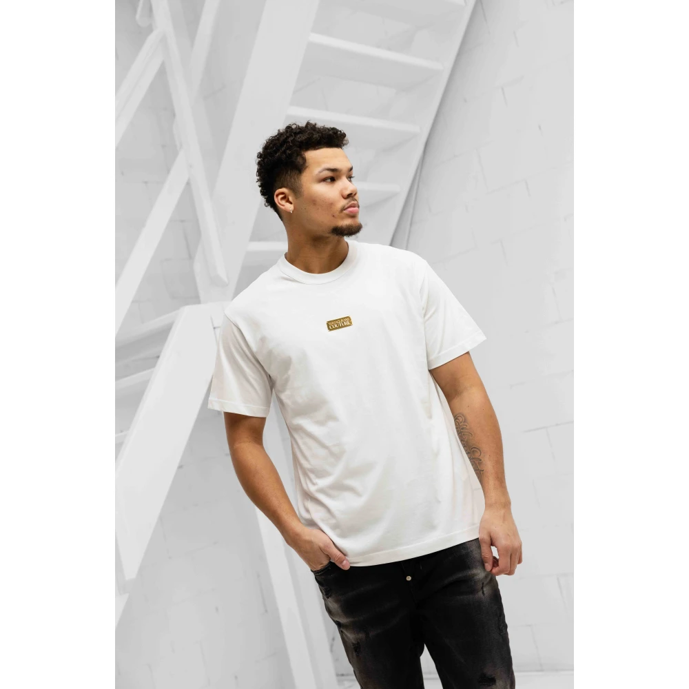 Versace Jeans Couture Plate Logo T-Shirt Wit Heren White Heren