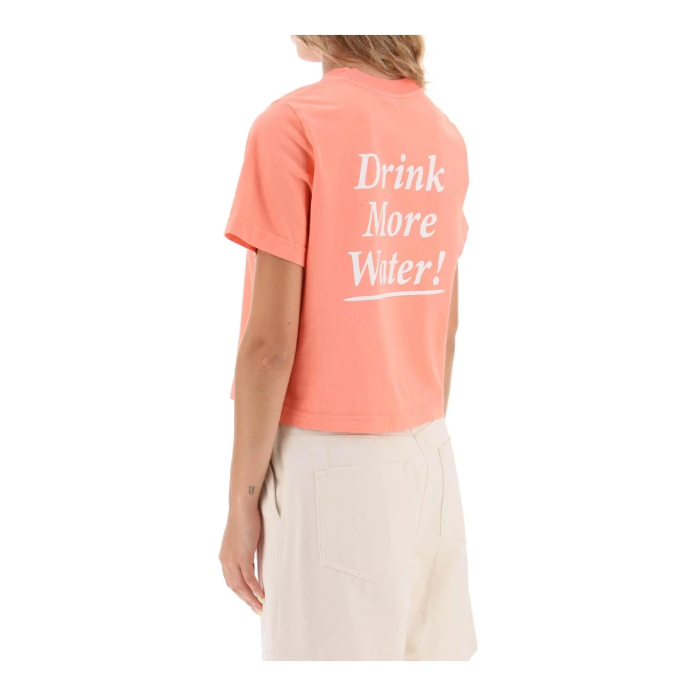 Sporty & Rich Drink Meer Water T-Shirt Pink Dames