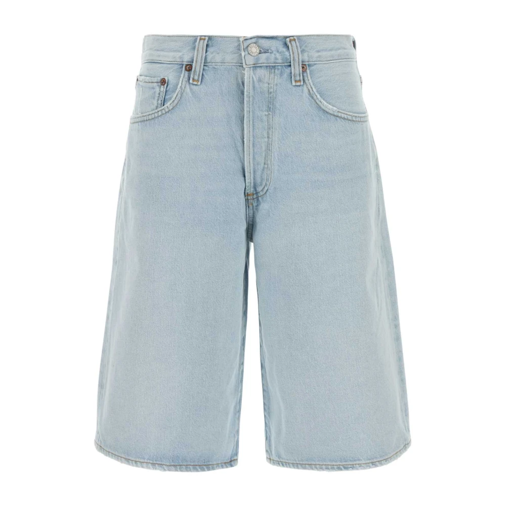 Agolde Women's Blue Denim Shorts, W23, Ramona Short