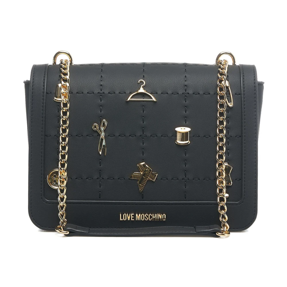 Love Moschino Zwarte Schoudertas Chic Stijl Black Dames