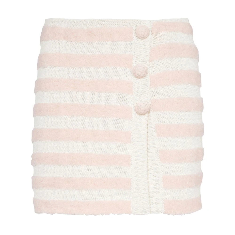 Balmain Beige Striped Wrap Skirt - Female - Short Skirts - S - Skirts
