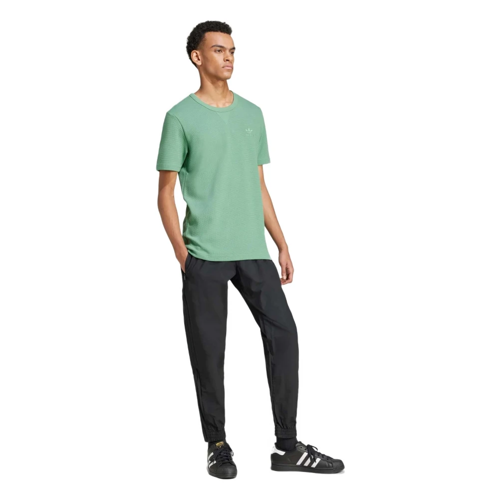 Adidas Trefoil Essentials Waffle T-shirt Green Heren