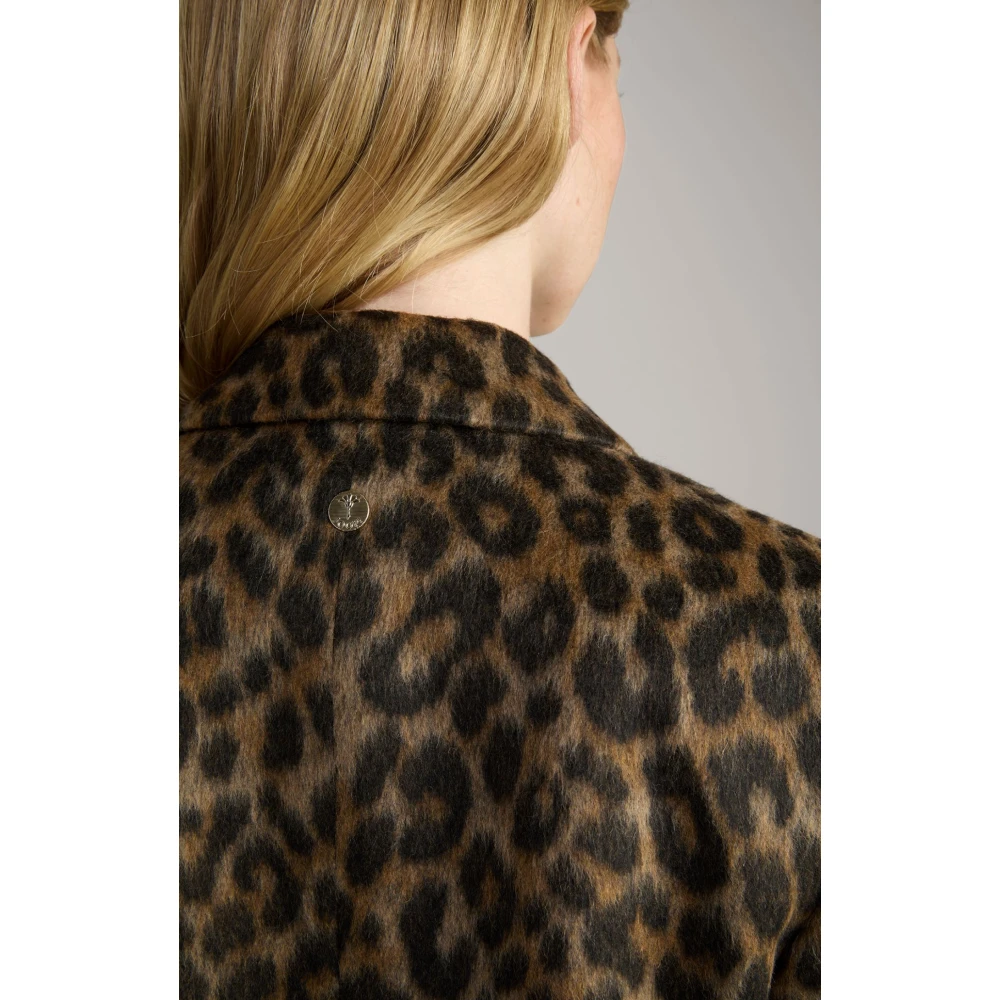 Joop! Luipaardprint Klassieke Stijl Jas Brown Dames