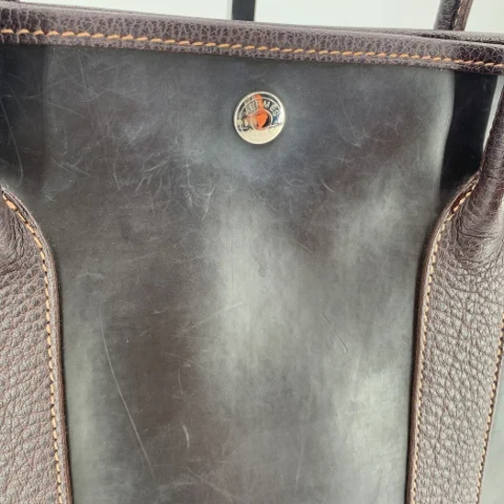 Hermès Vintage Pre-owned Leather handbags Blue Dames