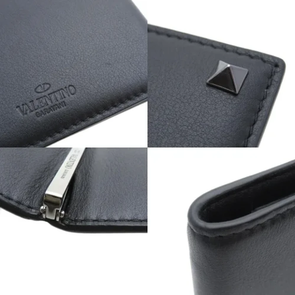 Valentino Vintage Pre-owned Leather wallets Black Heren