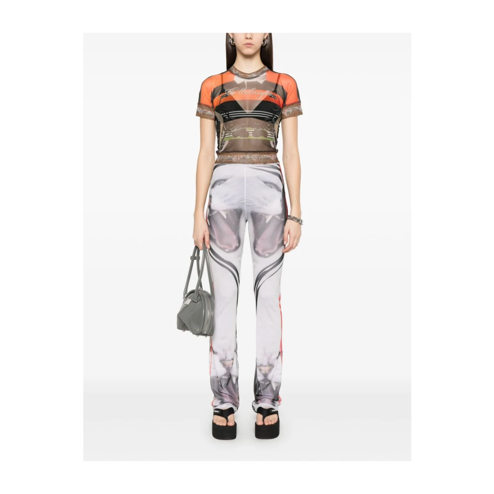 Ottolinger Witte Broek met Elastische Tailleband Multicolor Dames