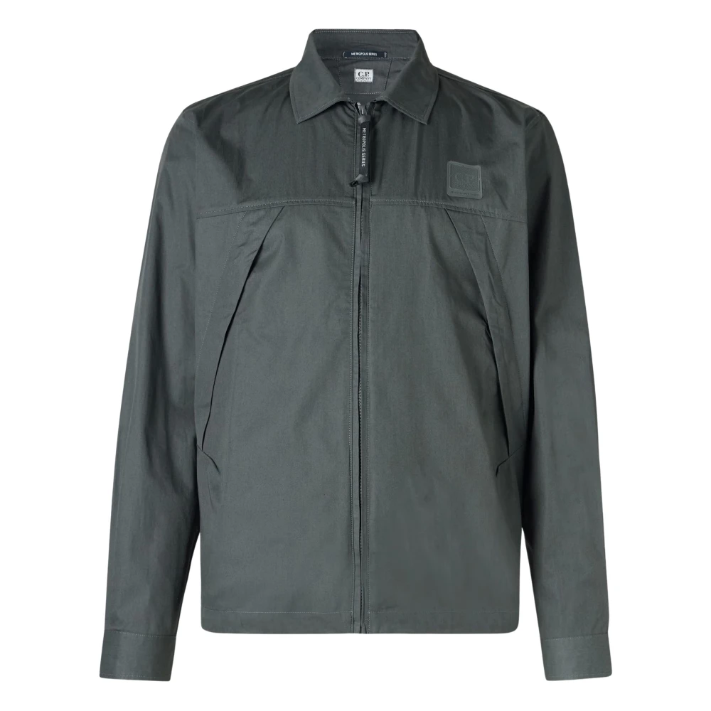 C.p. Company Men's Gray Metropolis Series Logo Shirt