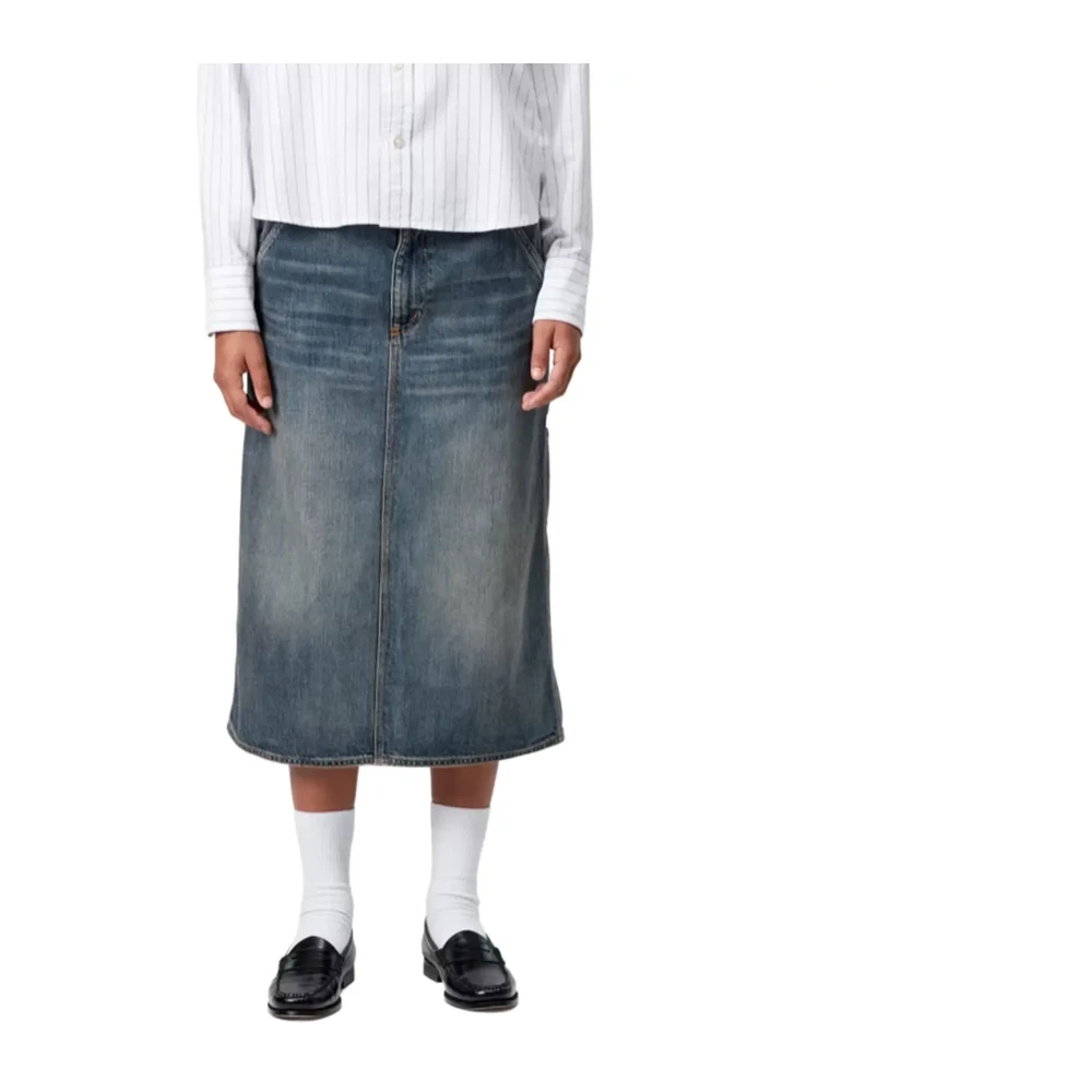 Carhartt Wip Women's Blue Single Knee Skirt - Denim Skirts - M - Skirts