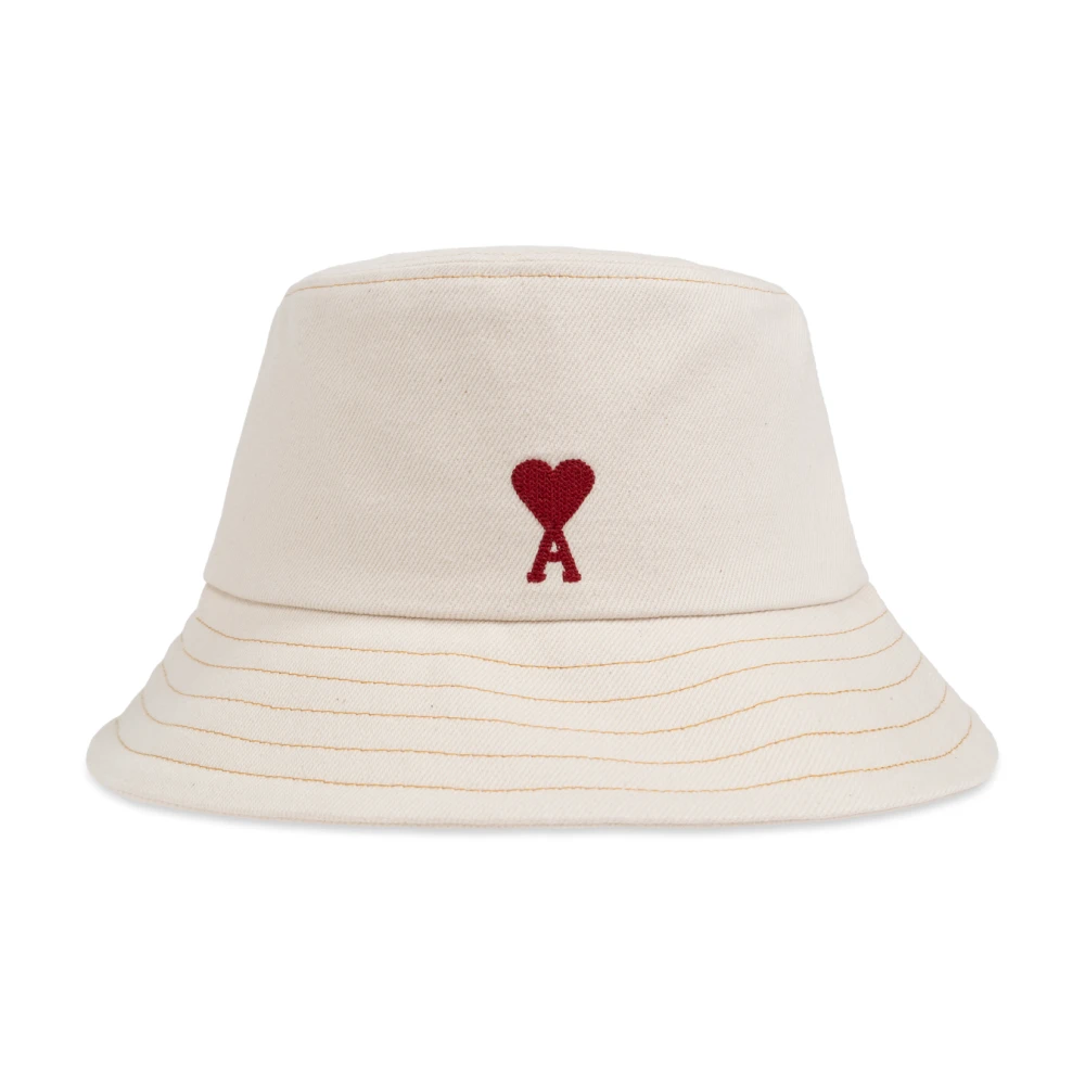 Ami Paris Denim hoed Beige Unisex