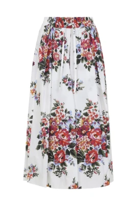 Floral Print Midi Skirt