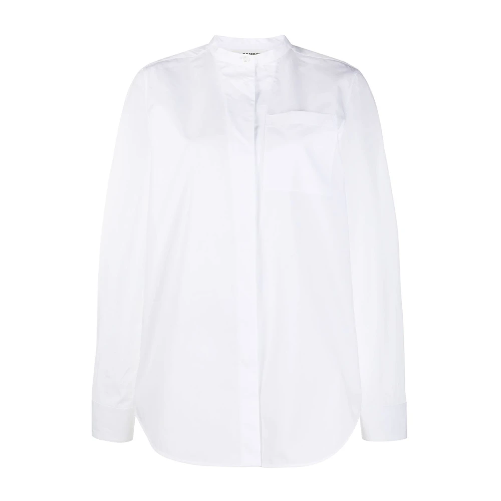 Jil Sander Overhemd met verborgen knoopsluiting White Dames
