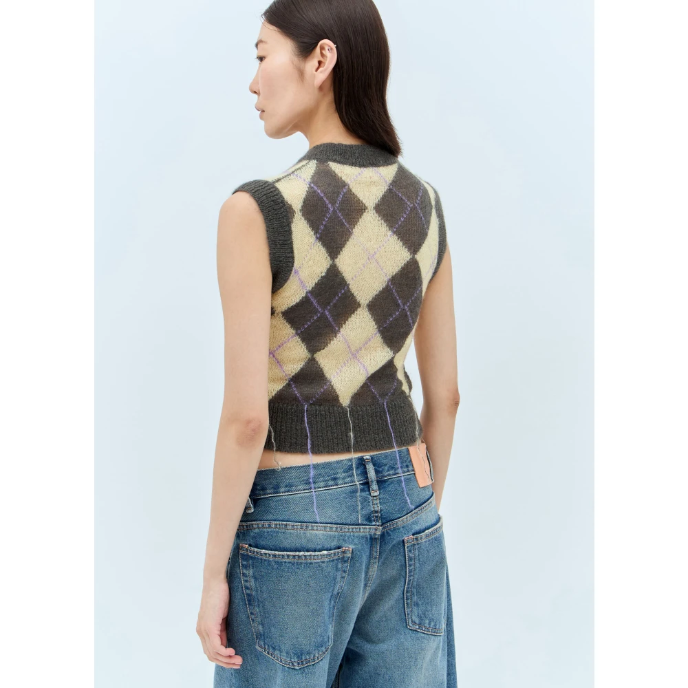 Marni Argyle Gebreid Vest Multicolor Dames