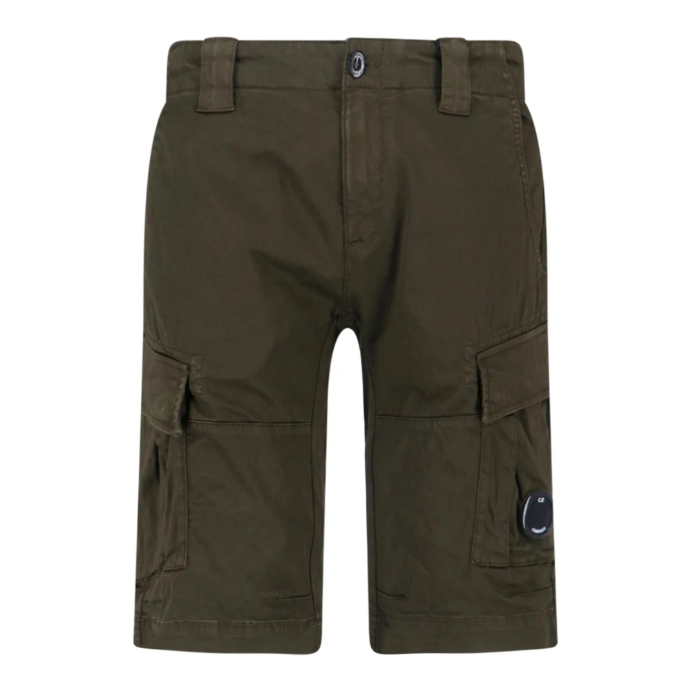 C.p. Company Men's Green Casual Shorts, S, Lens Cargo Shorts
