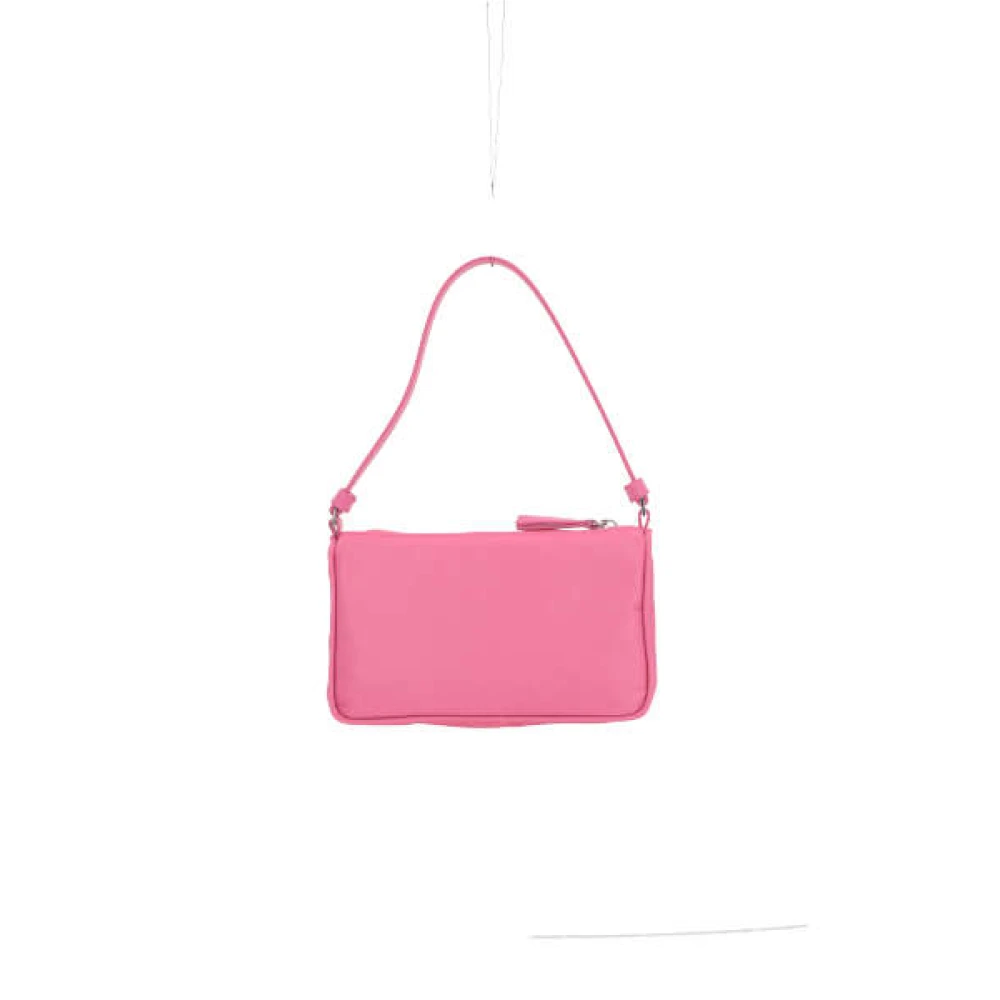 Palm Angels Roze Nylon Handtas met Leren Palm Tree Patch Pink Dames