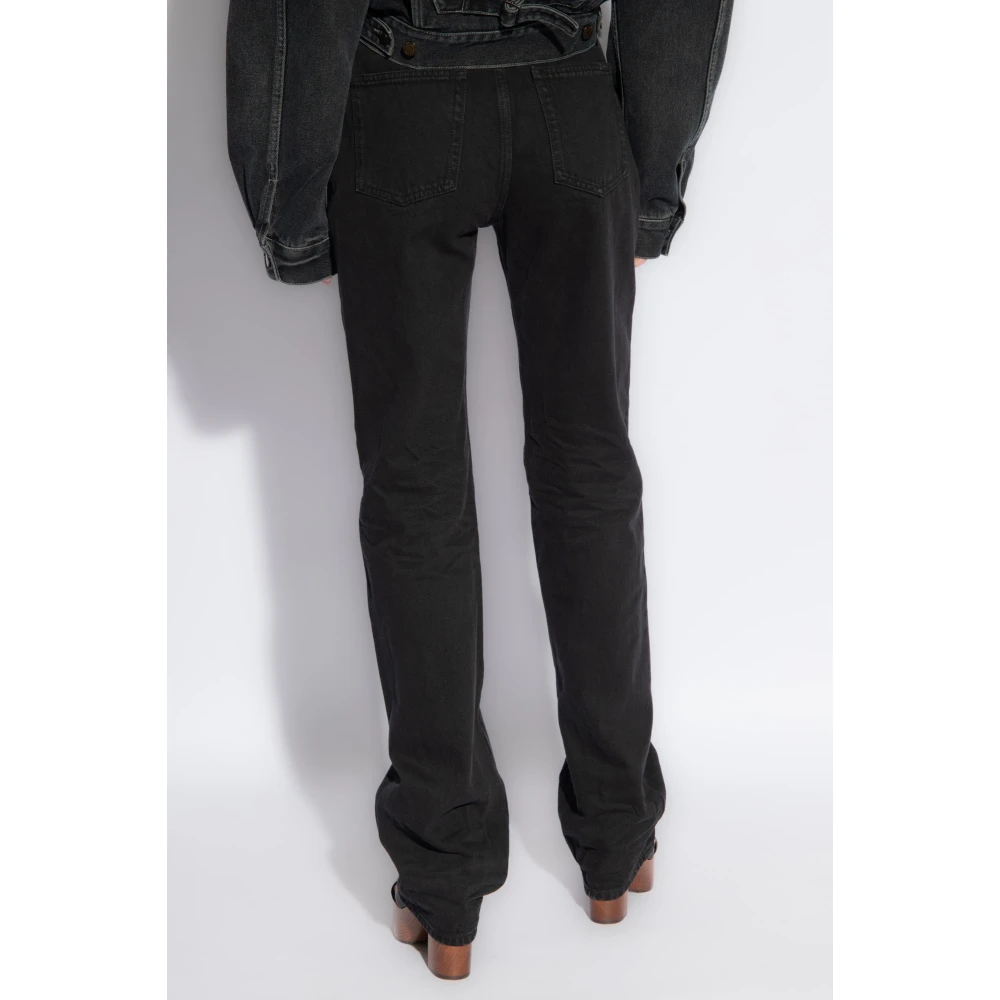 Saint Laurent Jeans met rechte pijpen Black Dames