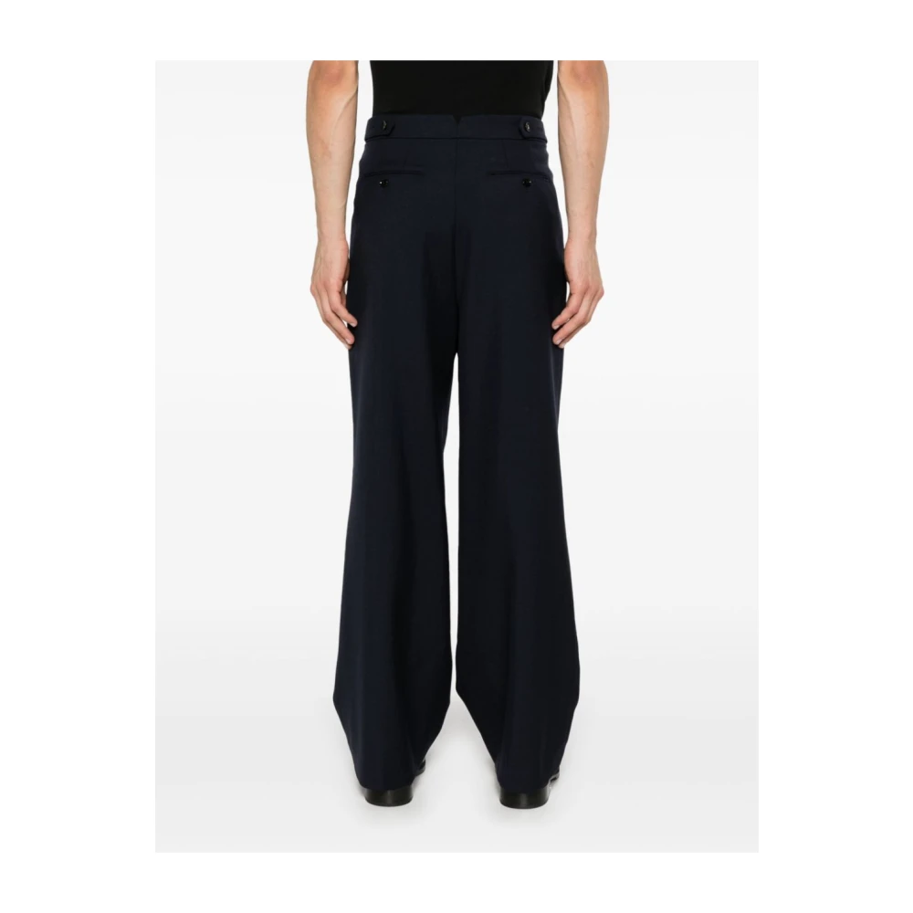 Ami Paris Navy Blue Loszittende Broek Blue Heren