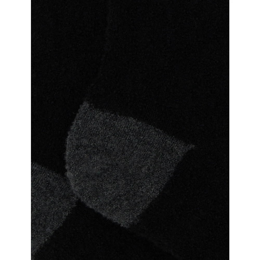 Gallo Lange effen grijze bouclé sokken voor dames met contrasterende details Gray Dames