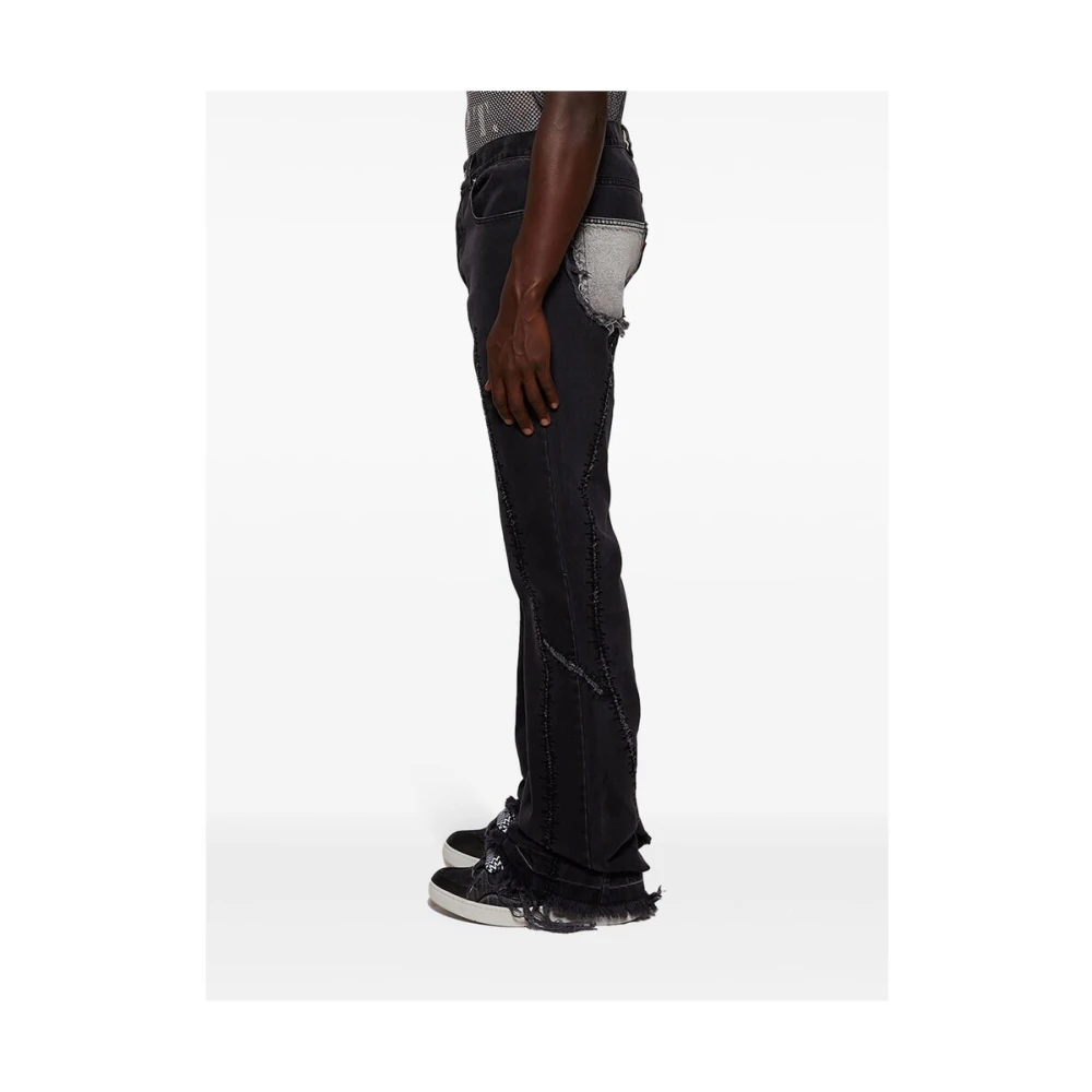 Gallery Dept. Zwarte knoopsluiting jeans klassieke zakken Black Heren