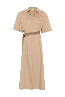 robe-beige-a-col-en-v-avec-poches