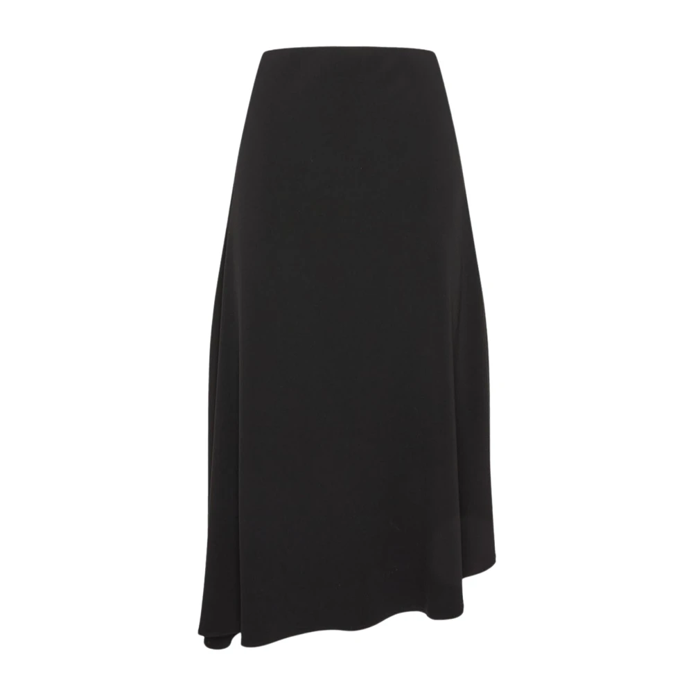 Elena Mirò Kvinno Svart Kjolar Dam, M, Polyester, Asymmetrisk Kjol I Stretchcady